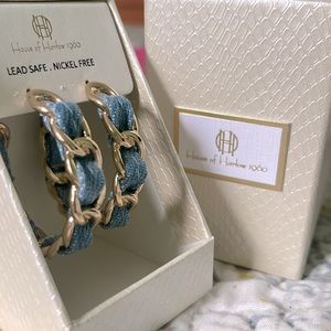 House of Harlow large hoops.